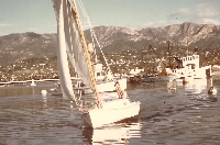 Sea Mew under sail in Santa Barbara Harbor